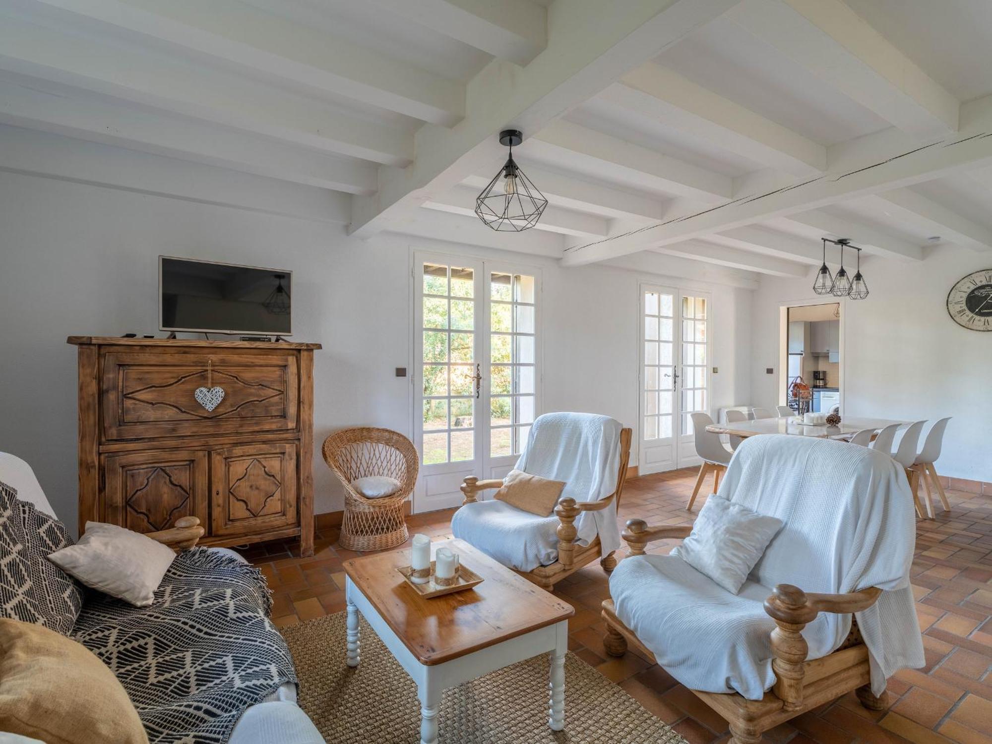 Grande Maison Landaise Avec Piscine Privee, Proche Plage, Pour 8 Personnes A Biscarrosse - Fr-1-319-398 ภายนอก รูปภาพ